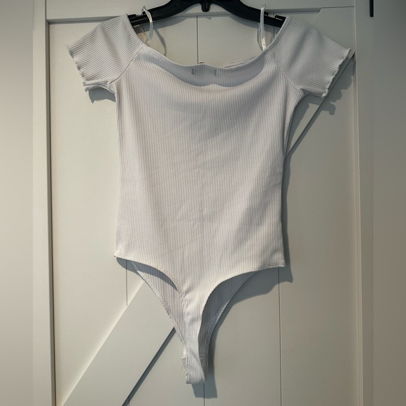 White Ribbed Bodysuit - Picture 3 of 3